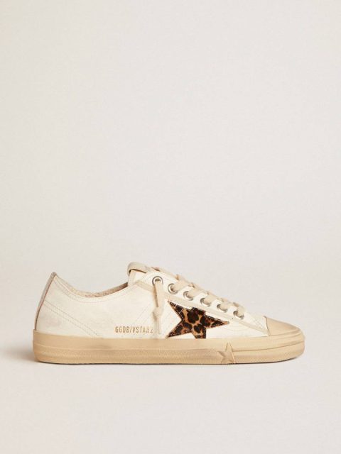 V-Star Ltd In Nappa With Pony Skin Star And Silver Heel Tab Women V-Star Golden Goose