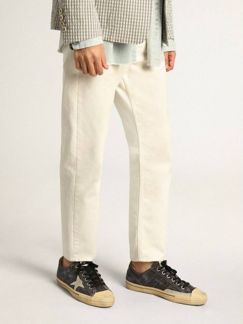 V-Star Men's V-Star Ltd In Black Canvas With Ice-Gray Star And Heel Men Golden Goose - Image 3