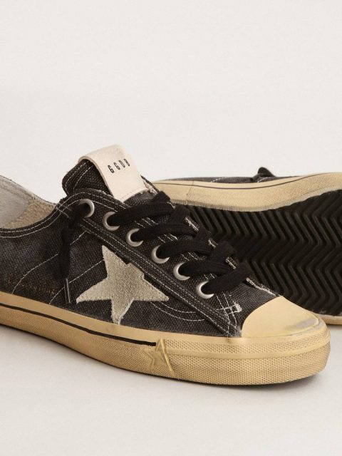V-Star Men's V-Star Ltd In Black Canvas With Ice-Gray Star And Heel Men Golden Goose - Image 4