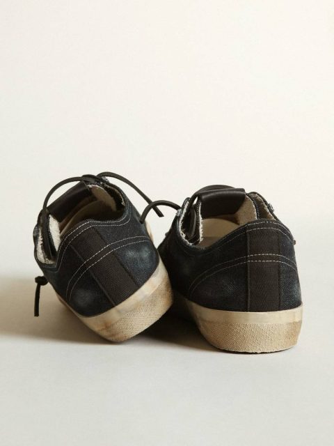 V-Star Sneakers In Midnight-Blue Denim With Black Leather Star And Toe Men V-Star Golden Goose - Image 4