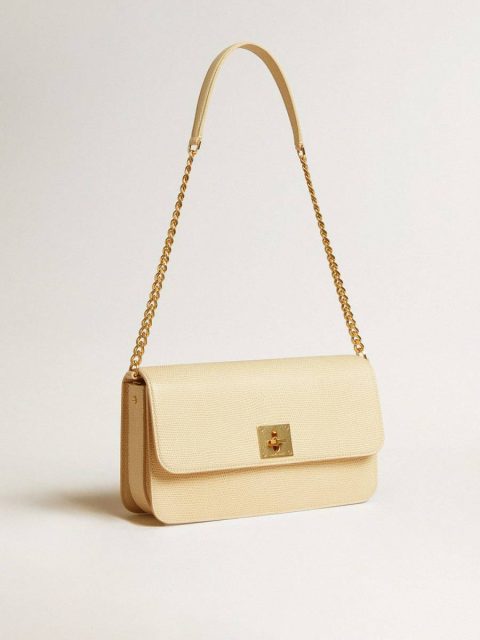 Vanilla Crossbody Bags Women Golden Goose Gioia Bag In Vanilla-Colored Sheepskin Leather With Gold Details - Image 2