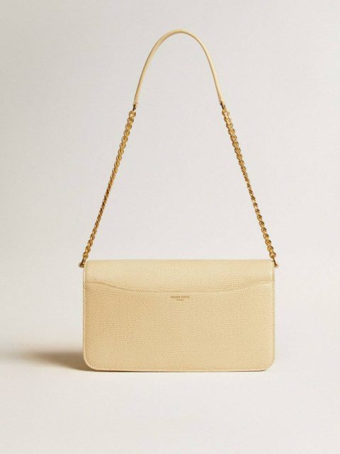 Vanilla Crossbody Bags Women Golden Goose Gioia Bag In Vanilla-Colored Sheepskin Leather With Gold Details - Image 3