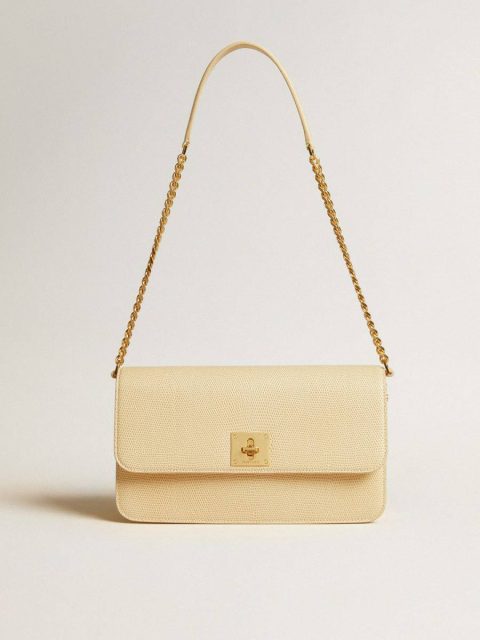Vanilla Crossbody Bags Women Golden Goose Gioia Bag In Vanilla-Colored Sheepskin Leather With Gold Details - Image 4