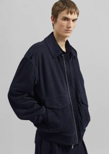 Viper Suede Jacket - Navy Men The Frankie Shop Blue Outerwear - Image 2