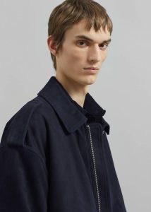 Viper Suede Jacket - Navy Men The Frankie Shop Blue Outerwear - Image 3