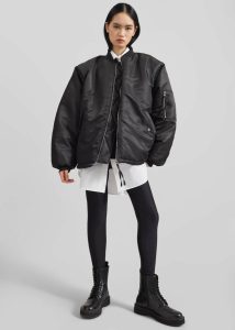 Volme Padded Bomber Jacket - Black The Frankie Shop Outerwear Black Women