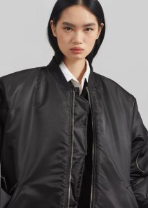 Volme Padded Bomber Jacket - Black The Frankie Shop Outerwear Black Women - Image 5
