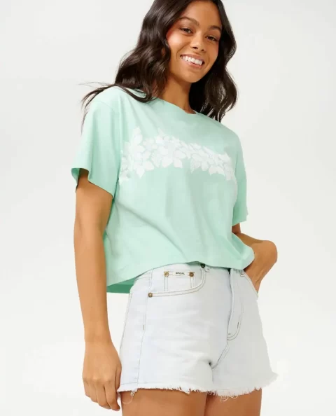 Waikiki Crop Tee Tees & Tanks Women Rip Curl