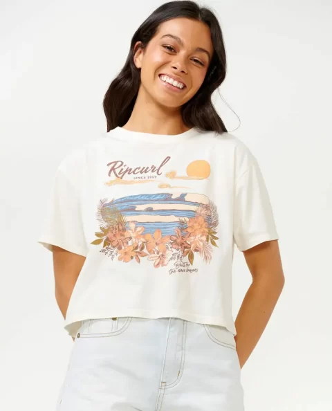 Wave Gliders Crop Tee Tees & Tanks Rip Curl Women
