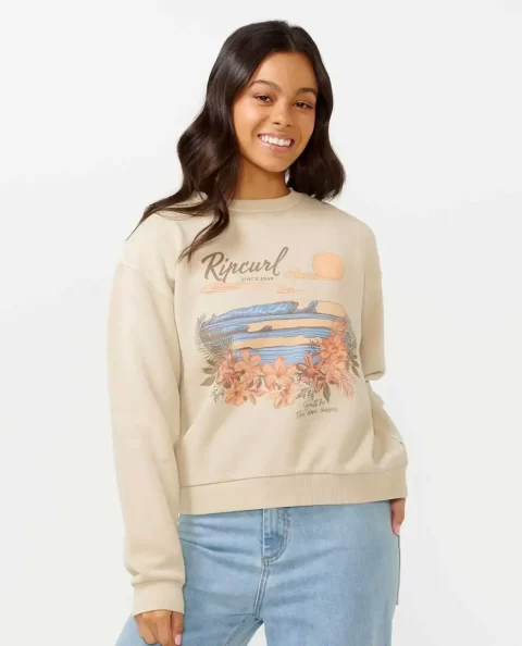 Wave Gliders Relaxed Crew Rip Curl Hoodies & Fleece Women