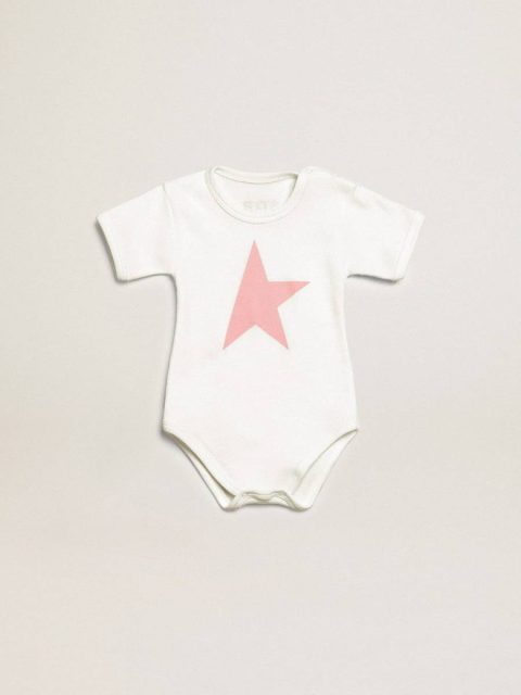 White And Milk White Newborns Golden Goose Kids Gift Set In White With Pink Trim And Logo - Image 2
