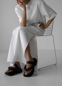 White Dresses The Frankie Shop Lou Oversized Tee Dress - Optic White Women