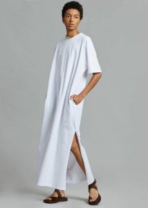 White Dresses The Frankie Shop Lou Oversized Tee Dress - Optic White Women - Image 4