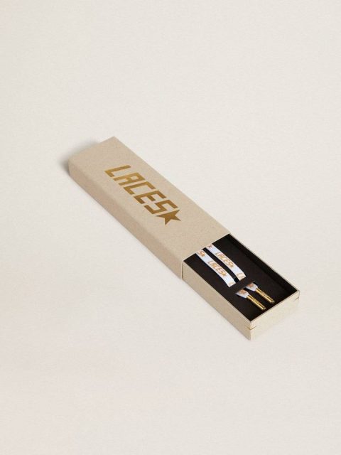 White Golden Goose Laces White Laces With Contrasting Gold-Colored ‘Laces’ Lettering Women - Image 2