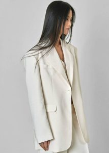 White Indio Blazer - Off White Women The Frankie Shop Outerwear