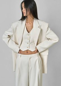 White Indio Blazer - Off White Women The Frankie Shop Outerwear - Image 5