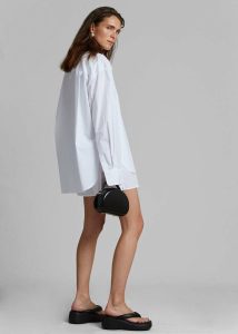 White Lui Organic Cotton Shirt - White The Frankie Shop Tops Women - Image 2