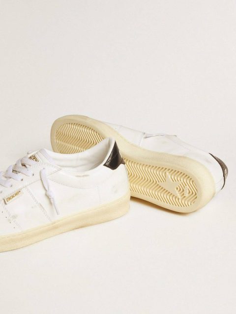 White Matchstar In White Leather With Dark Blue Leather Heel Tab Ggdb Classics Golden Goose Men - Image 3
