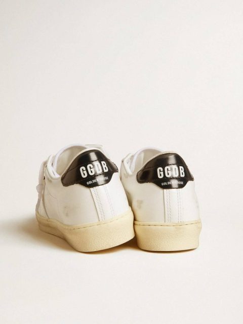 White Matchstar In White Leather With Dark Blue Leather Heel Tab Ggdb Classics Golden Goose Men - Image 4