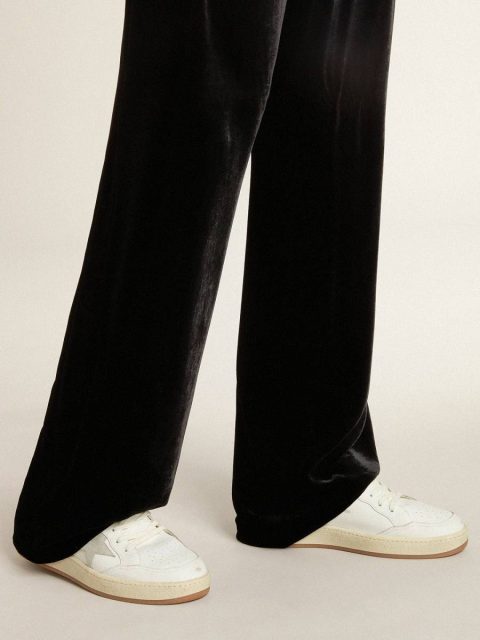 White Men Ball Star Ball Star With Ice-Gray Suede Star And Glossy Black Leather Heel Tab Golden Goose - Image 3