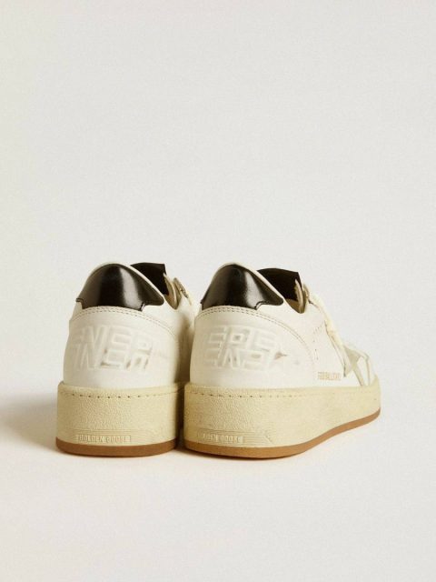 White Men Ball Star Ball Star With Ice-Gray Suede Star And Glossy Black Leather Heel Tab Golden Goose - Image 5