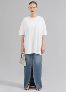 White Men Tops The Frankie Shop Faro Boxy Tee - White - Image 2