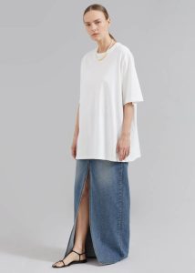 White Men Tops The Frankie Shop Faro Boxy Tee - White - Image 4