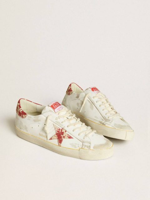 White Men's Super-Star Lab With Rust-Effect Star And Heel Tab Men Super-Star Golden Goose - Image 2