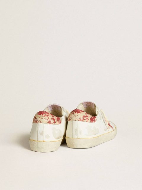 White Men's Super-Star Lab With Rust-Effect Star And Heel Tab Men Super-Star Golden Goose - Image 4