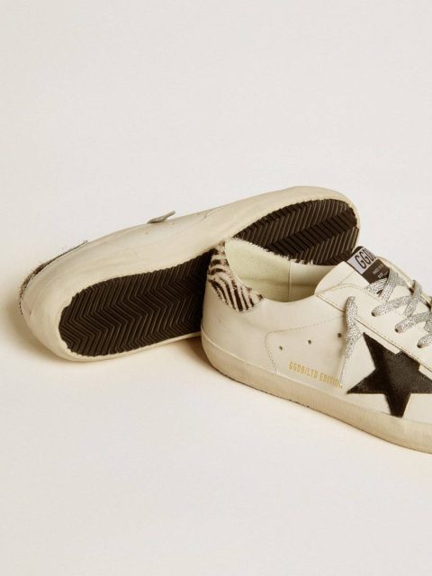 White Super-Star Men’s Super-Star Ltd With Suede Star And Pony Skin Heel Tab Men Golden Goose - Image 3