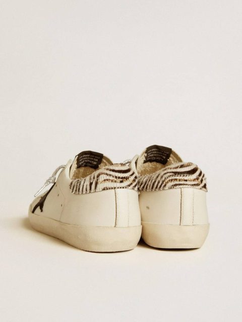 White Super-Star Men’s Super-Star Ltd With Suede Star And Pony Skin Heel Tab Men Golden Goose - Image 4