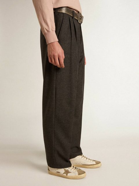 White Super-Star With Suede Star And Brown Leather Heel Tab Men Golden Goose Super-Star - Image 3
