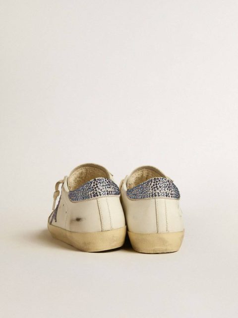 White Super-Star Women Women’s Super-Star Ltd With Suede Star And Heel Tab With Swarovski Crystals Golden Goose - Image 4