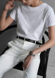 White The Frankie Shop Women Tops Kellen Baby Tee - White