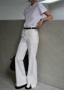 White The Frankie Shop Women Tops Kellen Baby Tee - White - Image 4