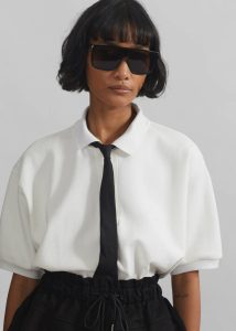 White Tops Arda Crop Polo - White The Frankie Shop Women - Image 2