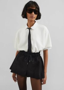 White Tops Arda Crop Polo - White The Frankie Shop Women - Image 3