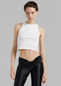 White Tops Maisy Tank Top - White Women The Frankie Shop