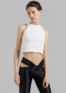 White Tops Maisy Tank Top - White Women The Frankie Shop - Image 3