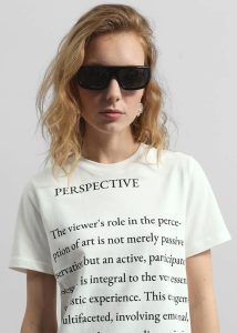 White Tops Women The Frankie Shop Jw Anderson Text Print T-Shirt - Ivory - Image 2
