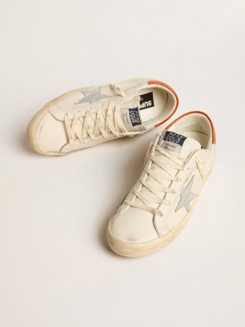White Women Super-Star Ltd With Silver Leather Star And Croc-Print Leather Heel Tab Golden Goose Super-Star - Image 2