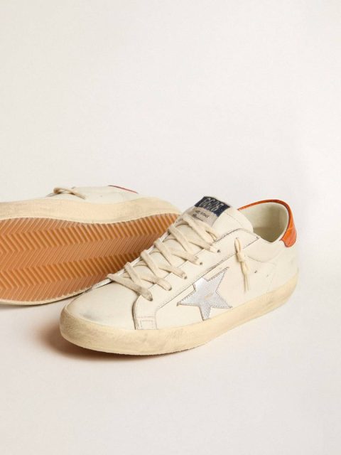 White Women Super-Star Ltd With Silver Leather Star And Croc-Print Leather Heel Tab Golden Goose Super-Star - Image 3