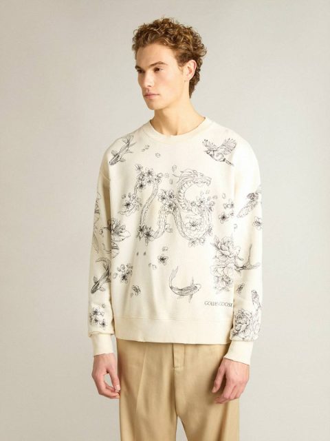 Women Aged White Aged White Cny Sweatshirt Golden Goose Sweatshirts - Image 2