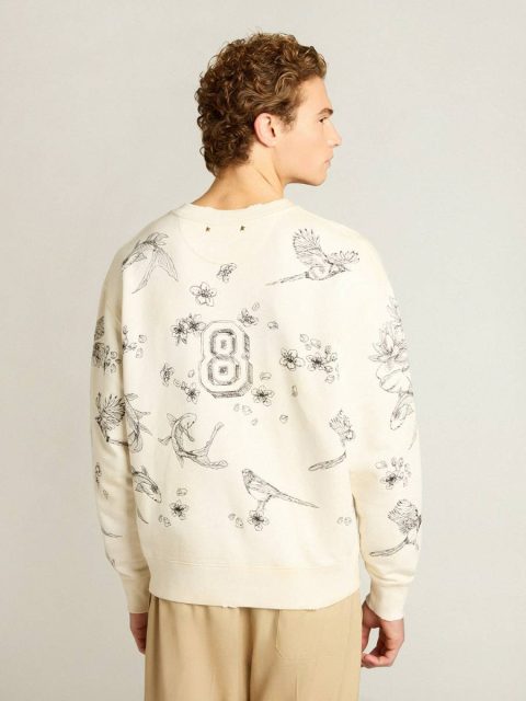 Women Aged White Aged White Cny Sweatshirt Golden Goose Sweatshirts - Image 4