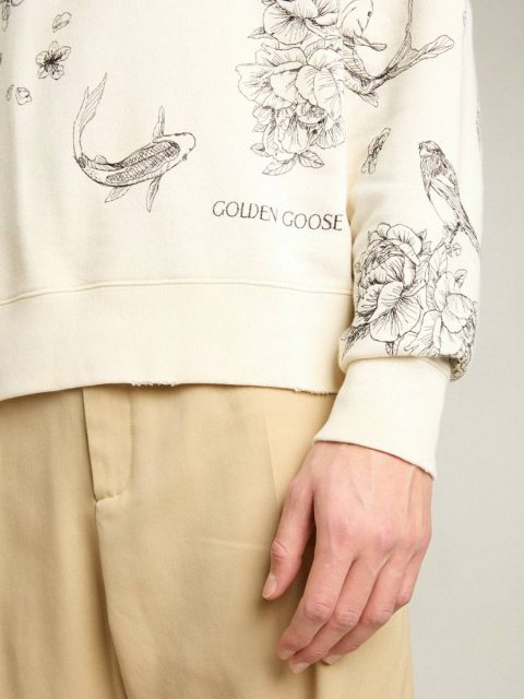 Women Aged White Aged White Cny Sweatshirt Golden Goose Sweatshirts - Image 5
