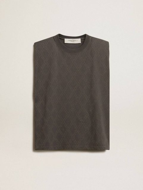 Women Anthracite Gray Sleeveless T-Shirt Anthracite Gray Golden Goose T-Shirts & Tops