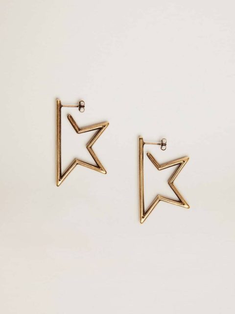 Women Antique Gold Golden Goose Jewelry Women's Star Antique Gold Color Pendant Earrings