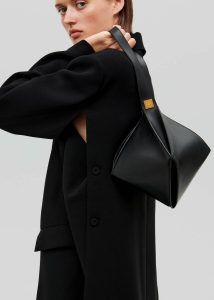 Women Bags The Frankie Shop Black Bevza Crushed Grain Bag - Black