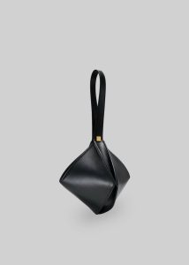 Women Bags The Frankie Shop Black Bevza Crushed Grain Bag - Black - Image 5