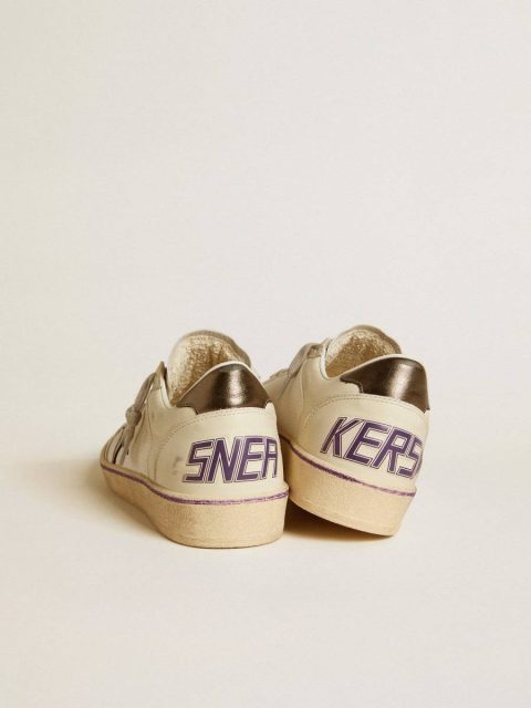 Women Ball Star Golden Goose Ball Star In Mesh And Leather With Metallic Leather Star And Heel Tab - Image 4